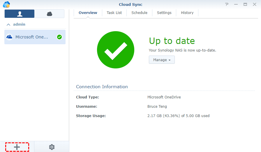 Add OneDrive on Synology