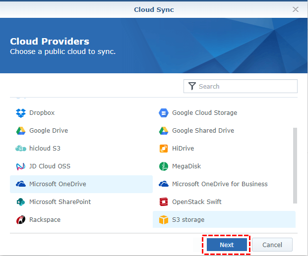 Add OneDrive to Synology
