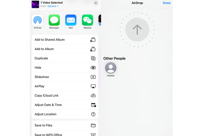 AirDrop Photos to Another Apple ID