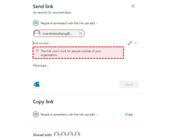 Can’t Share OneDrive Outside Organization