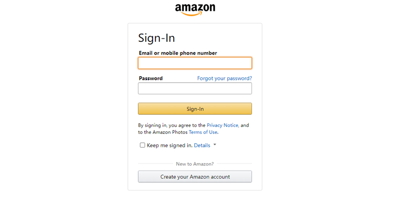 Amazon Sign-In