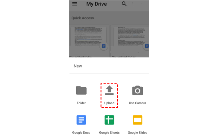 Upload to Google Drive