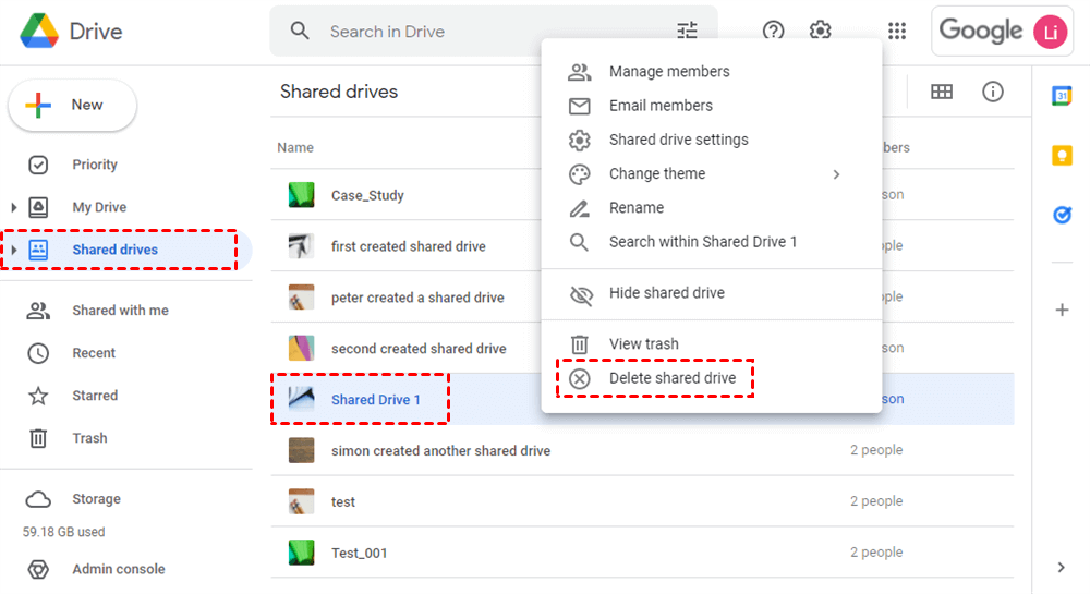 How to Delete A Shared Drive in Google Drive