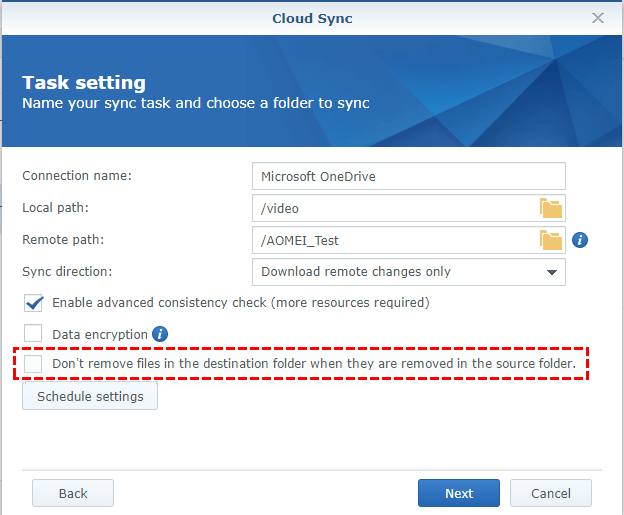 Don't Remove Files in the Destination Folder