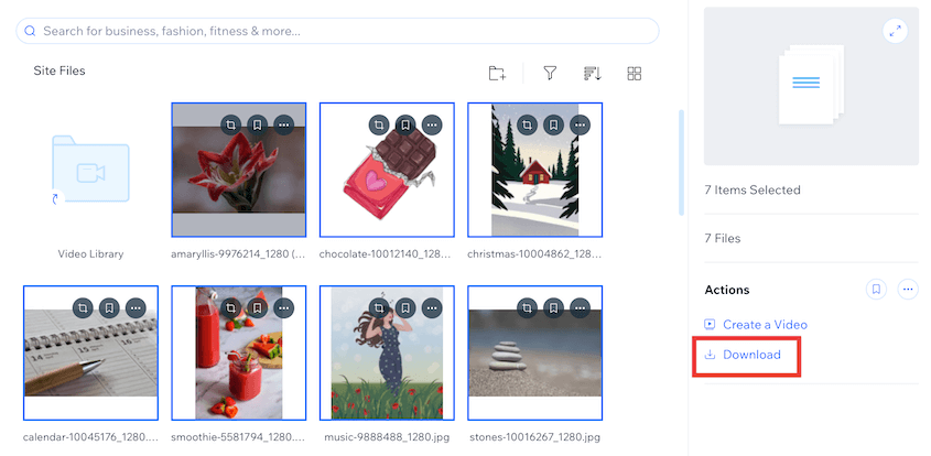 Download Images from Wix