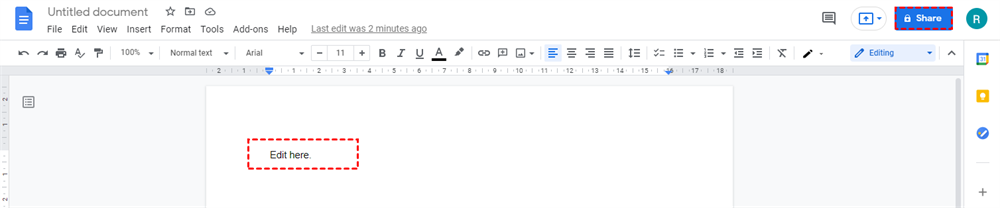 Edit Google Documents and Share