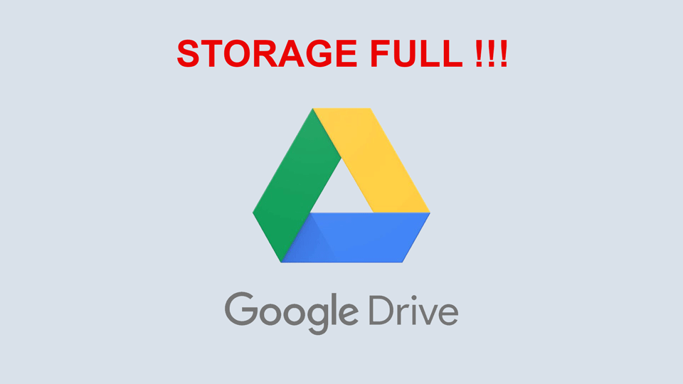 Google Drive Full Warning