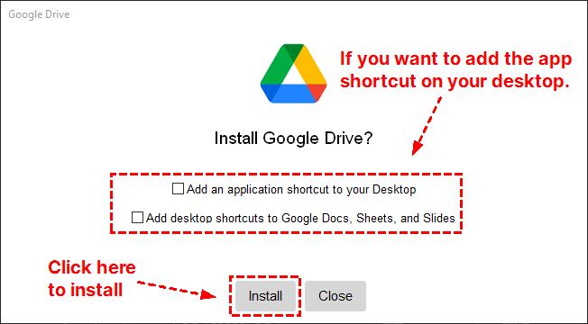 Install and set-up Google Drive client for Mac