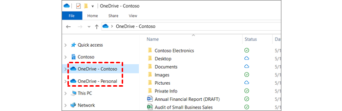 Manage Multiple OneDrive Accounts in Windows 10