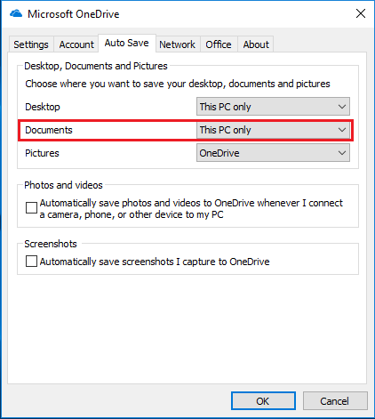 OneDrive Auto Save Old