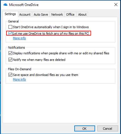 OneDrive Fetch All PC Files