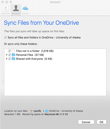 sync shared onedrive folder to computer