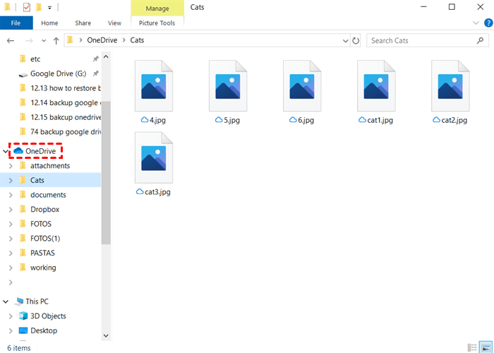 Head to OneDrive Folder
