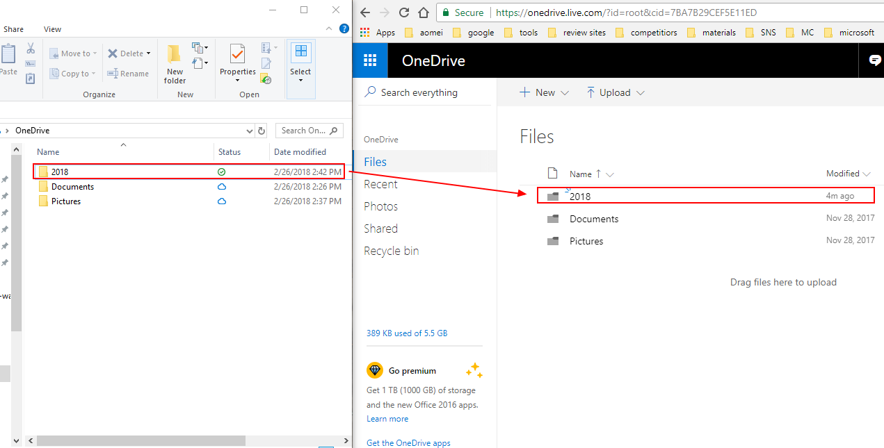 OneDrive One Way Sync from Local to Cloud
