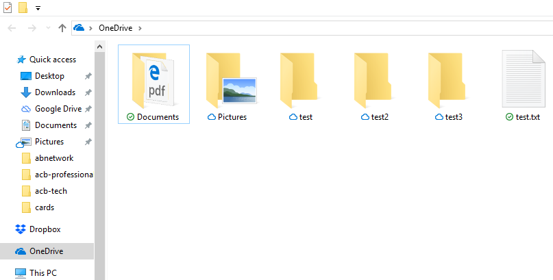 OneDrive Sync Icons