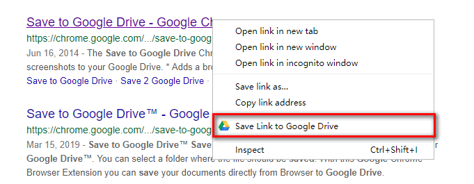 Save Link to Google Drive