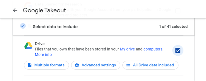 Select Google Drive