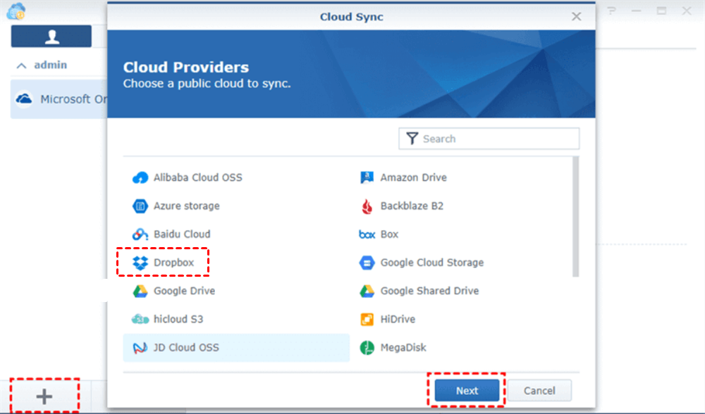 Select Dropbox