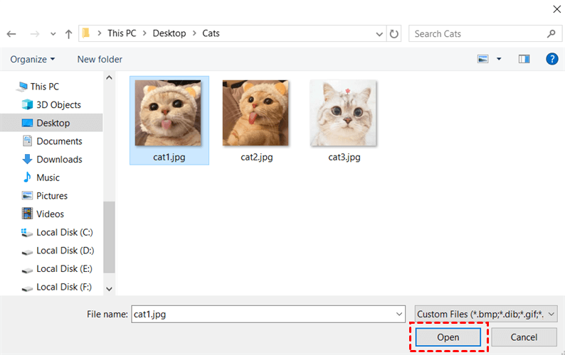 Select Photo to Upload to Google Photos