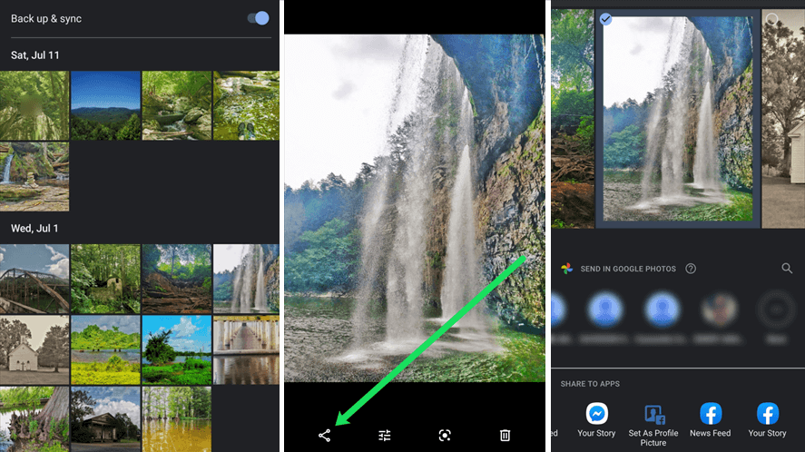Share Pictures in Google Photos on Android