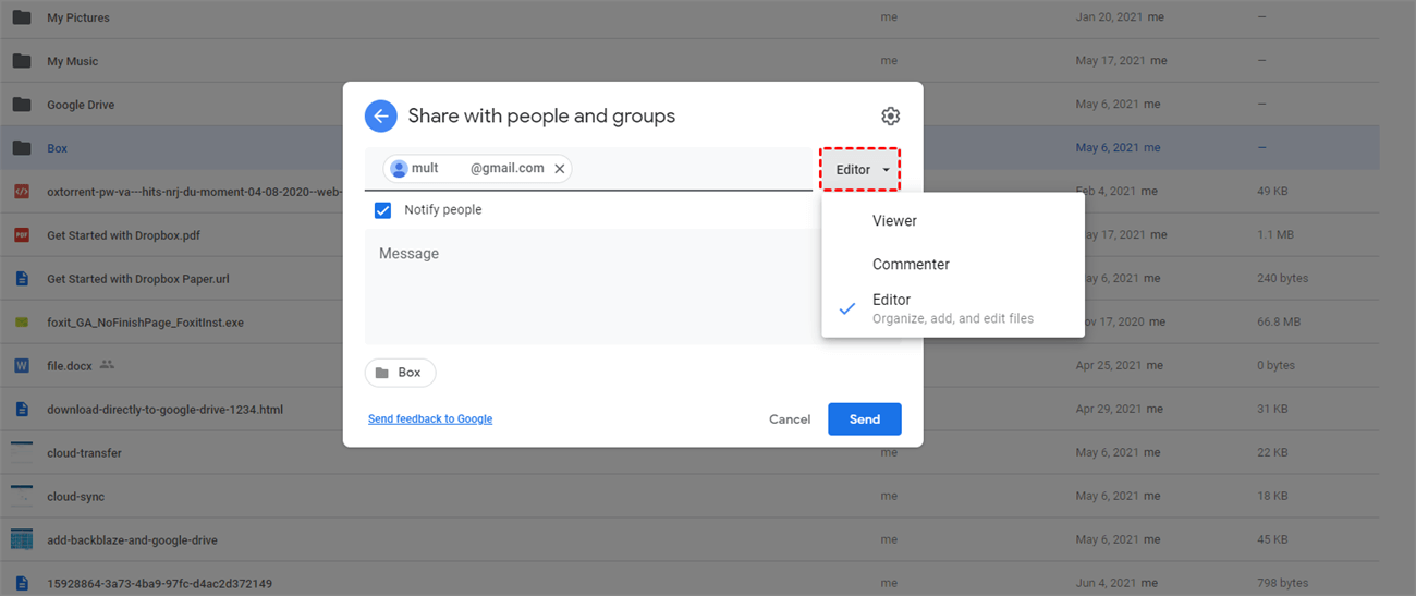 Share Settings