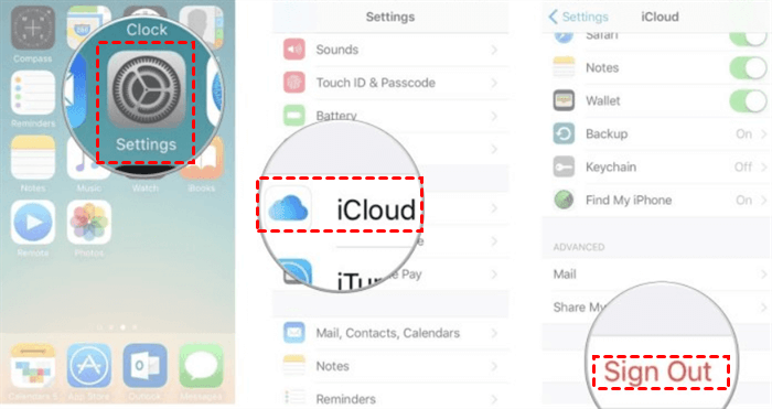 Sign out of iCloud Account