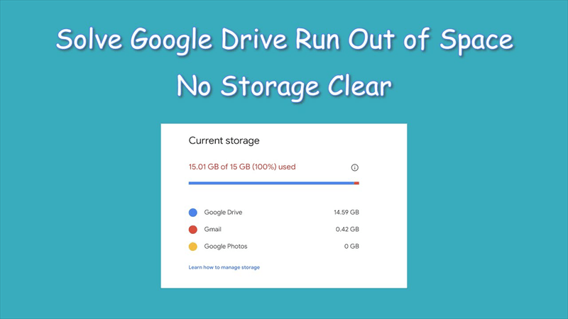 Solve Google Drive Run Out of Space