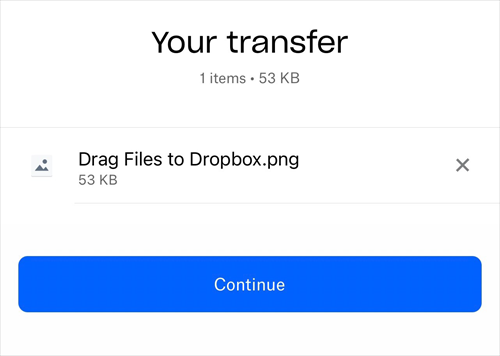 Transfer List of Dropbox App