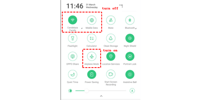 Turn Off Wi-Fi And Turn On Airplane Mode