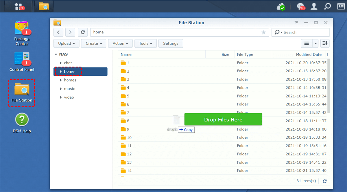 Upload File to NAS