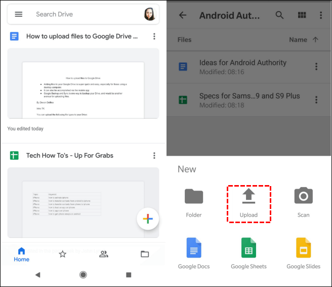 Upload Files to Google Drive on Android