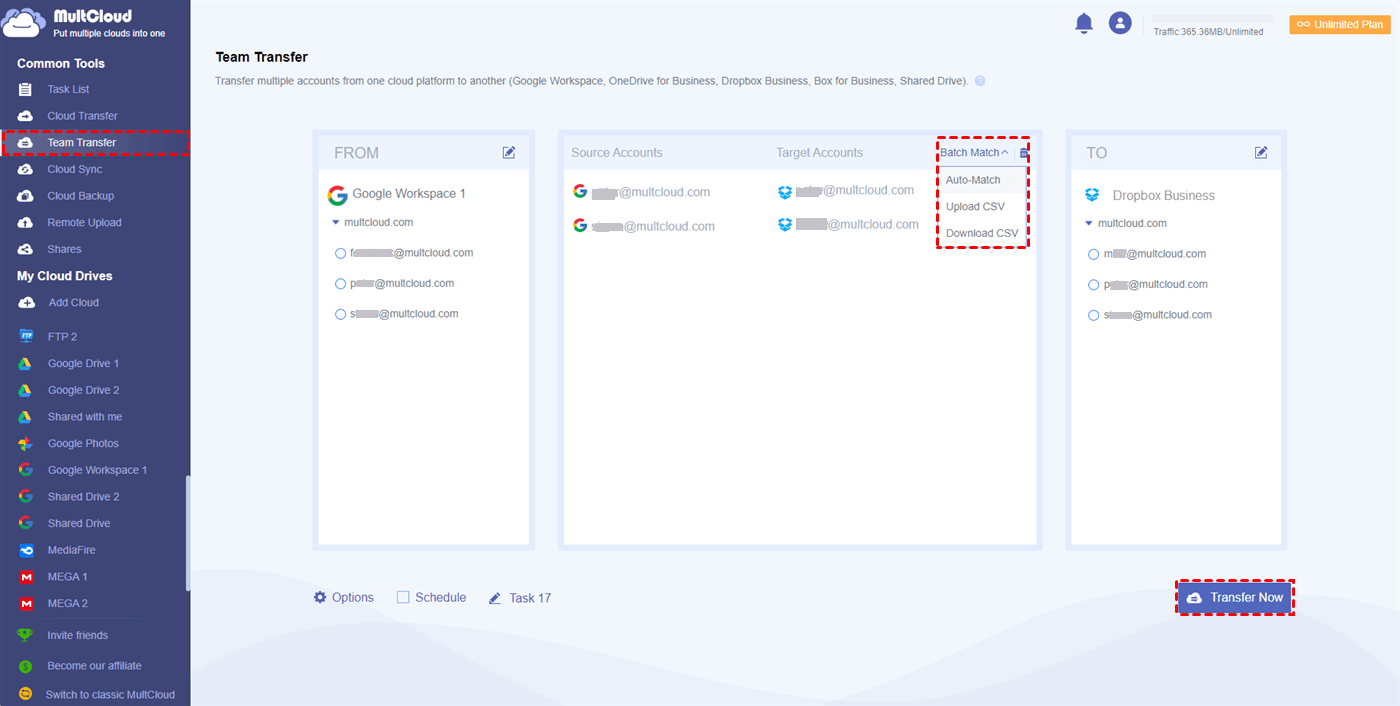 Migrate Google Workspace to Dropbox Business