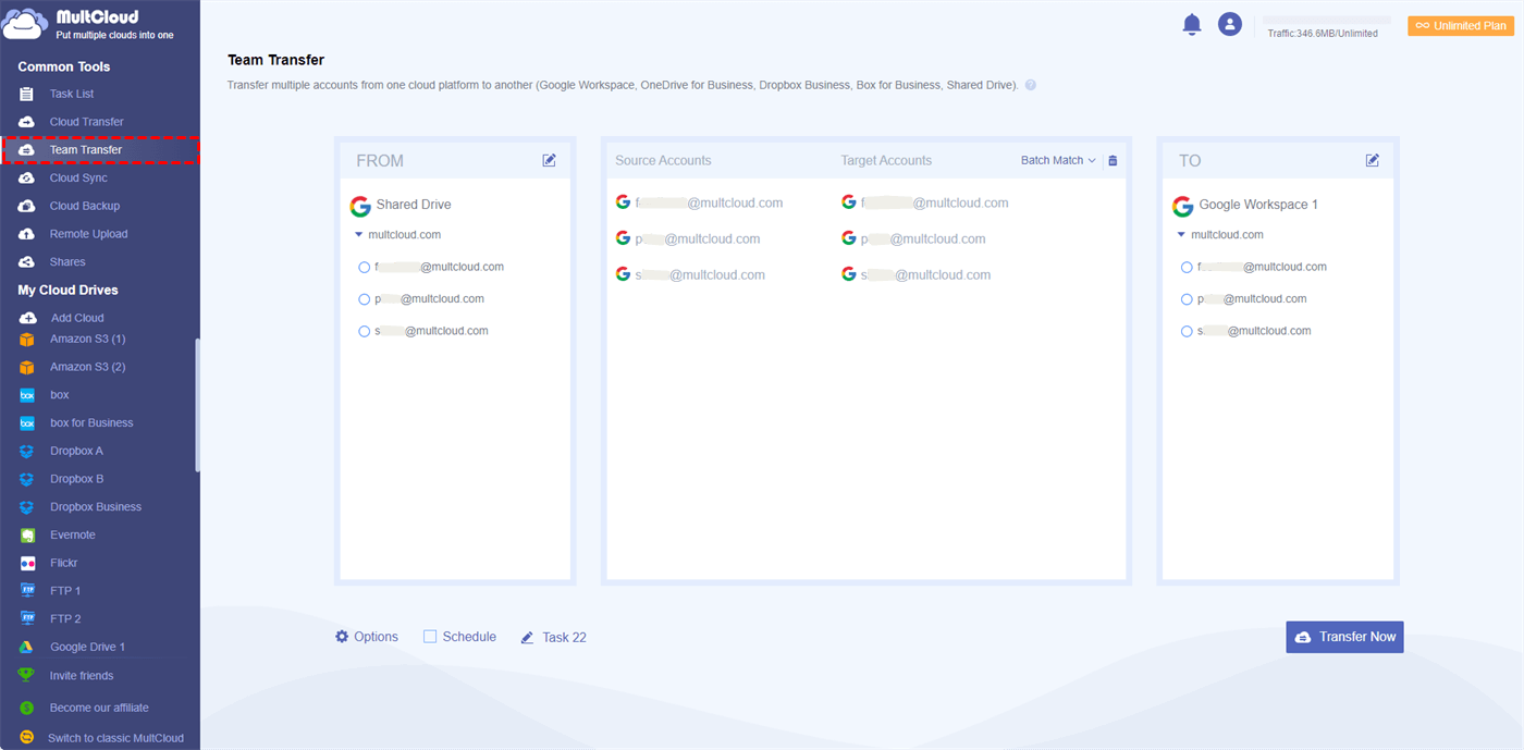 Transfer Google Shared Drive to Google Workspace by Team Transfer