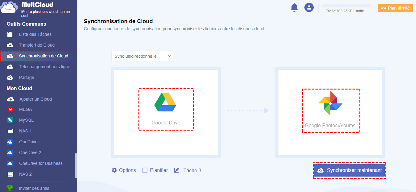 Synchroniser Google Drive vers Google Photos