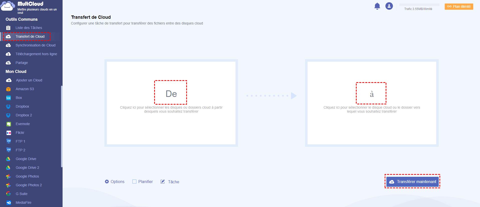 Transfert de Cloud