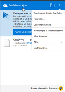 Paramètres OneDrive