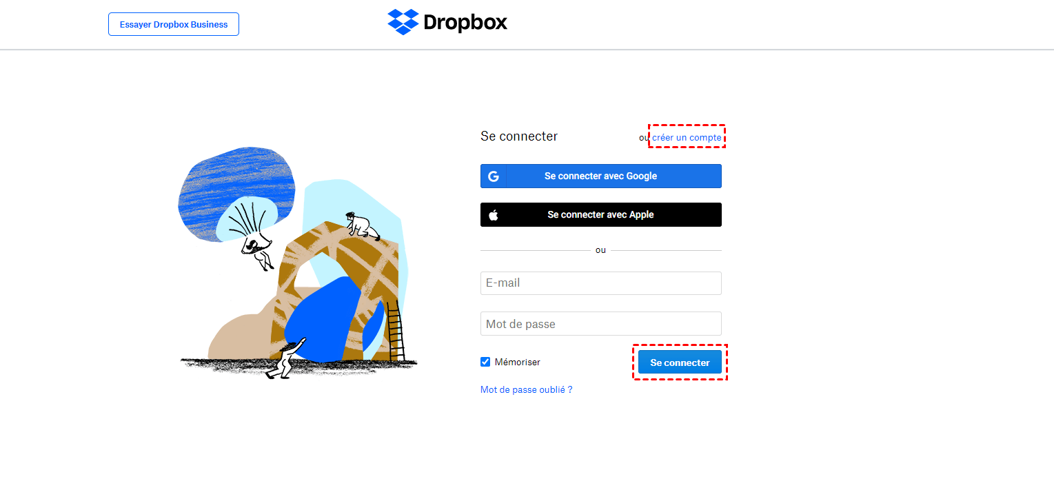 Se connecter à Dropbox
