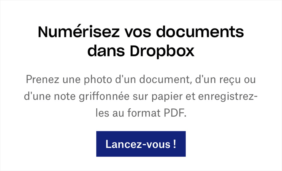 Numériser vos documents dans Dropbox