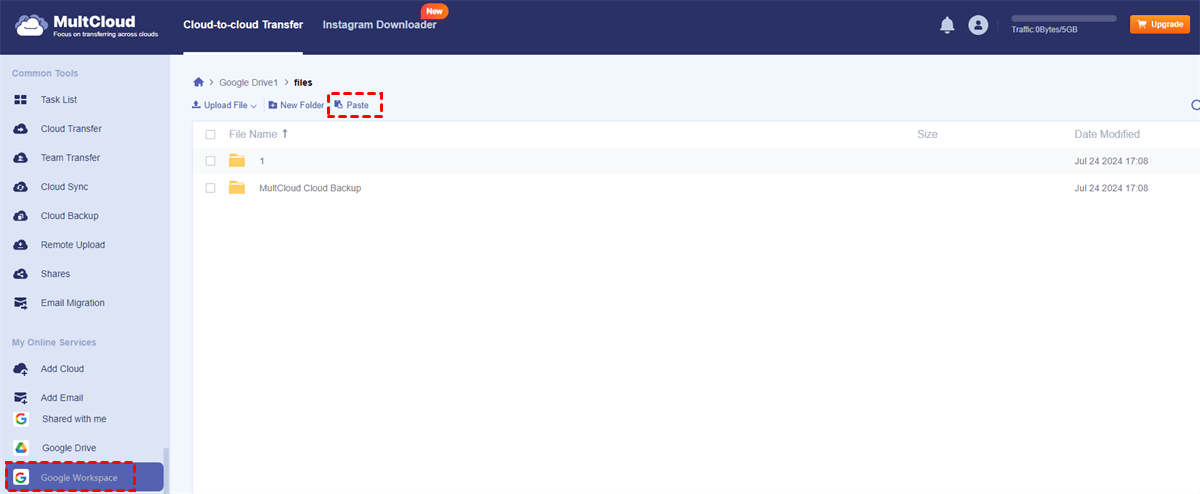 Google Workspace My Driveへのファイルの貼り付け Google Workspace My Driveへのファイルの貼り付け