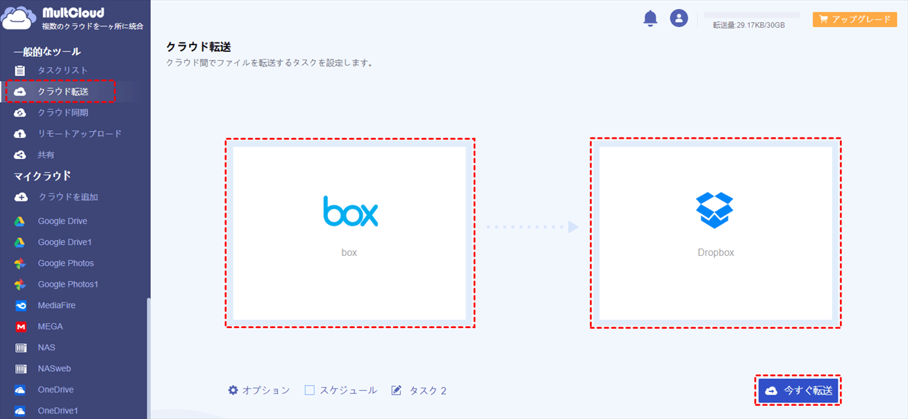 クラウド転送