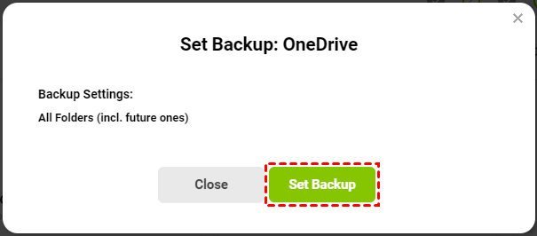 Set Backup : OneDrive