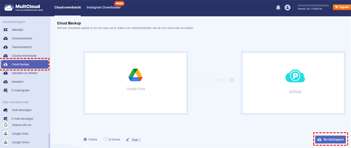 Backup Google Drive to pCloud Backup Google Drive to pCloud