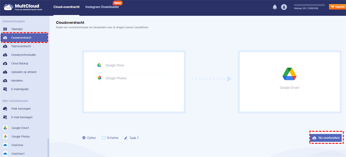 Overzetten van Google Drive en Google Foto Overzetten van Google Drive en Google Foto