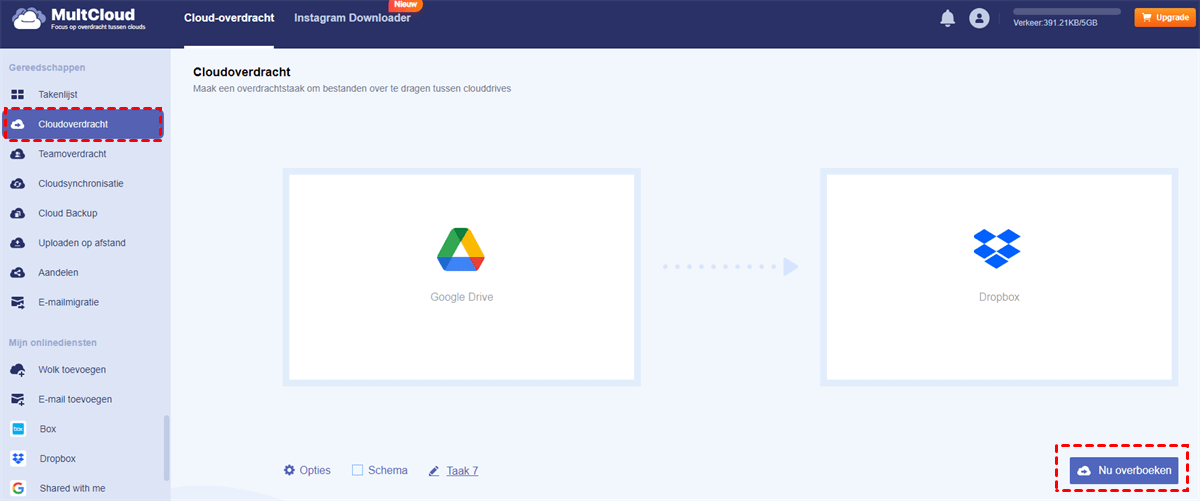Google Drive naar Dropbox overzetten Google Drive naar Dropbox overzetten