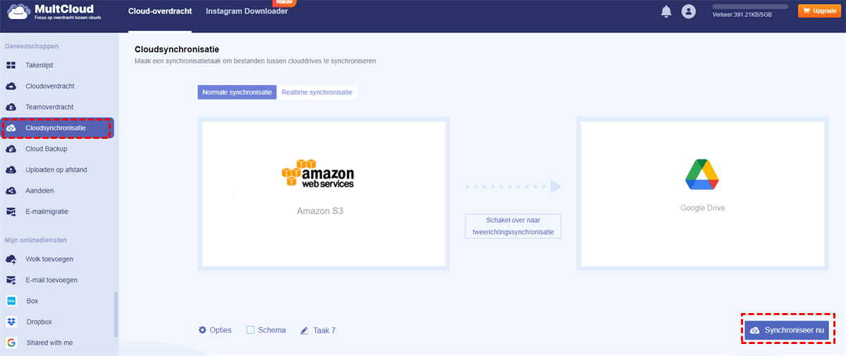 Sync Amazon S3 to Google Drive