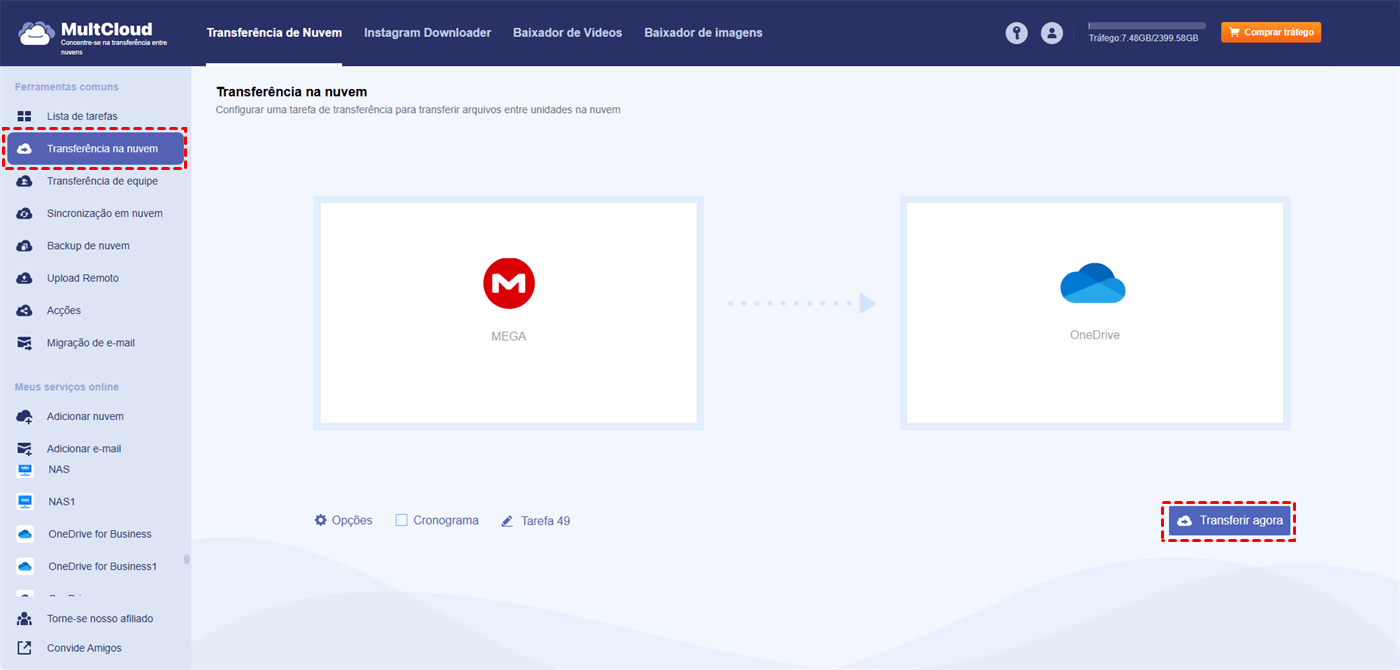 Transferir MEGA para OneDrive Transferir MEGA para OneDrive