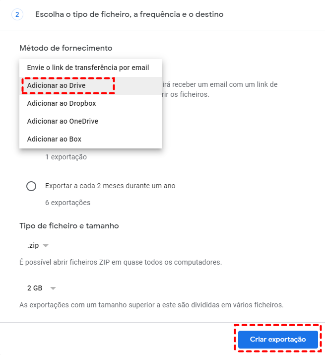 Adicionar ao Google Drive