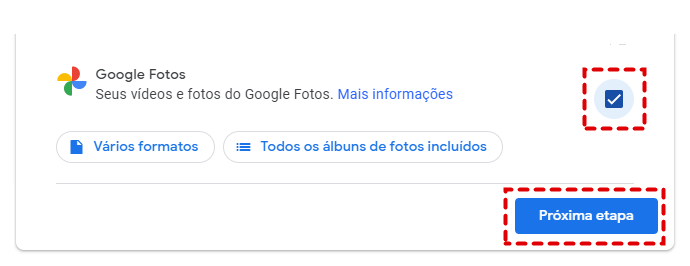 Marcar Google Fotos