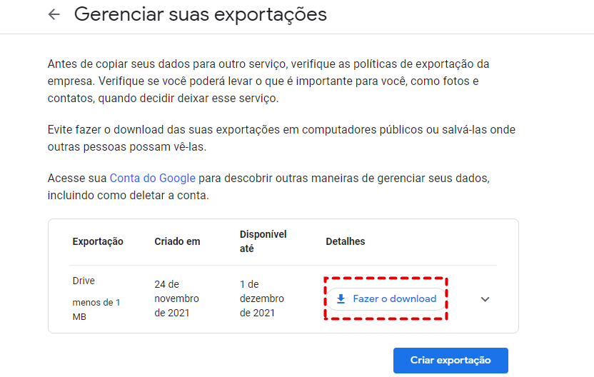 Download do Google Drive