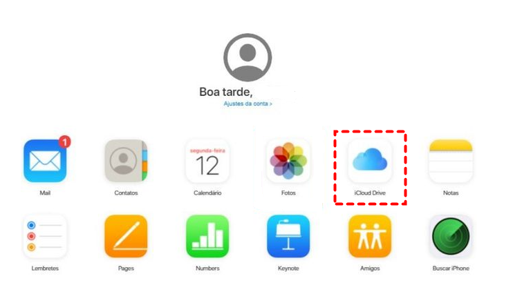 Escolher iCloud